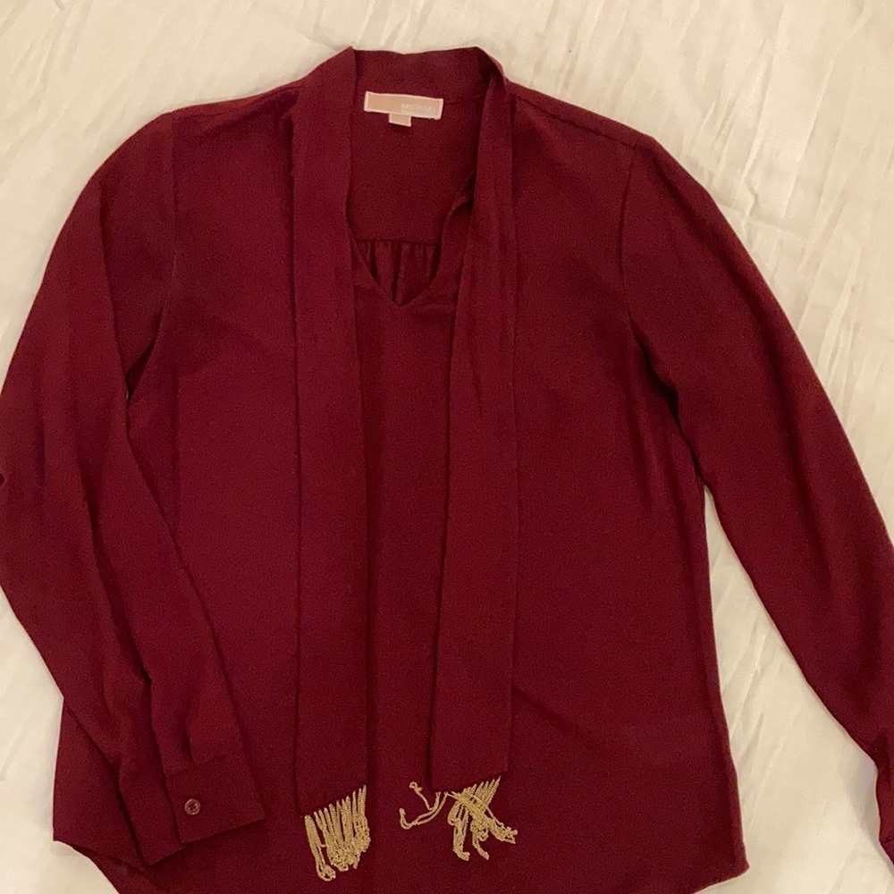 MICHAEL Michael Kors crimson colored top